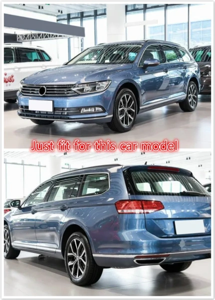 Накладка на задний бампер и порог багажника с загибом, нерж. сталь для VW Passat (B8)