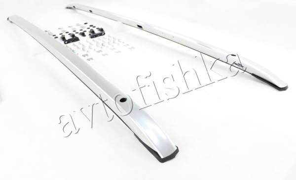 Toyota Land Cruiser 200 (07-/12-/15-) рейлинги (багажник) на крышу серебристые, дизайн LEXUS