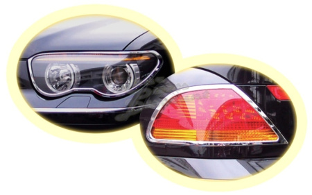 BMW 7 E65, E66 декоративные накладки на фары хромированные.
