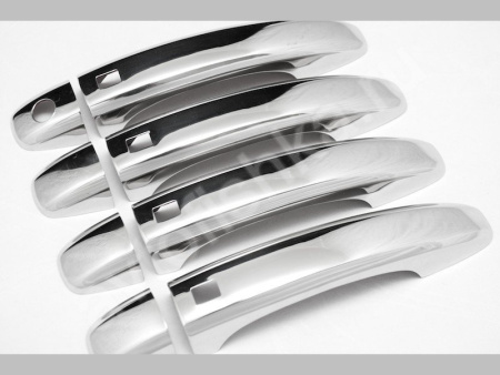 Audi A3 (2009-2011), A8 (2011-) накладки на ручки дверей с чипом из нержавеющей стали, комплект 4 шт.