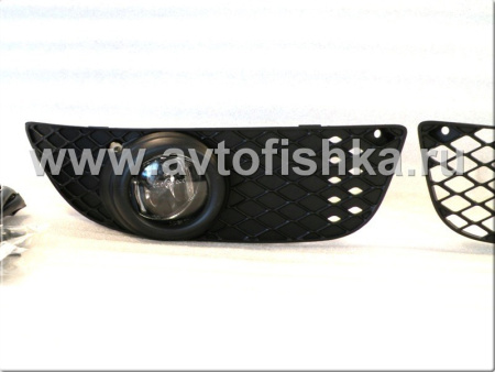 Mitsubishi Lancer 10 (2007-2012) противотуманные фары лев. + прав., провода, рамки, полный установочный комплект.