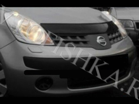 Дефлектор капота темный Nissan Note 2008-