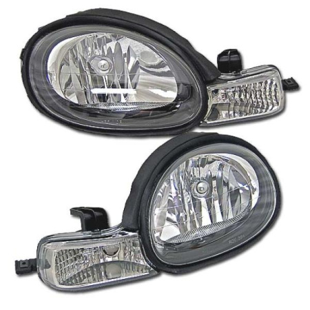 Dodge Neon (00-02) фары передние черные, комплект 2 шт.