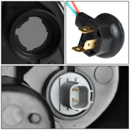 Honda Civic, Ferio (01-03) фары передние линзовые черные, седан/купе