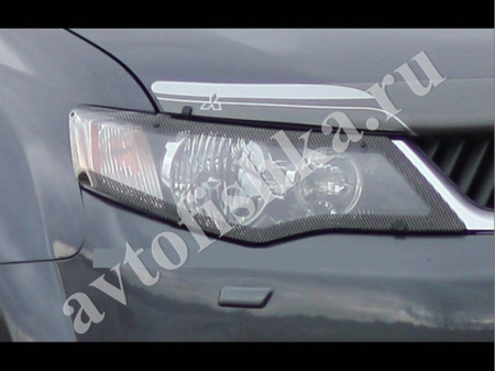 Защита передних фар карбон Mitsubishi Outlander XL 2007-2009