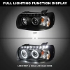 Ford Escape, Maverick (05-07) линзованные фары передние черные с ангельскими глазками 