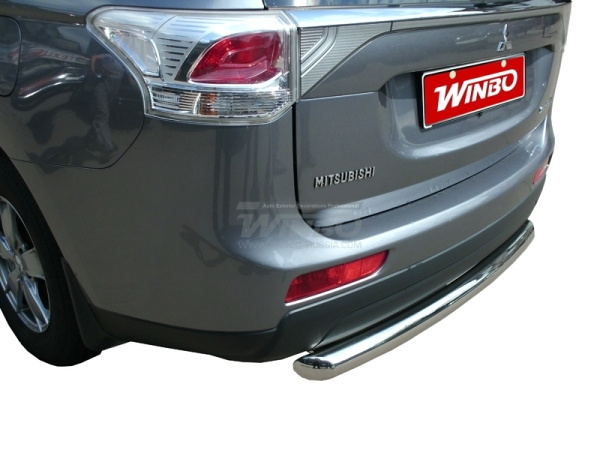 Mitsubishi Outlander (2012-) защита заднего бампера из нержавеющей стали, труба 60mm