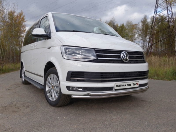 Volkswagen Multivan; Transporter (15–) Защита передняя нижняя (двойная) 42,4/42,4 мм