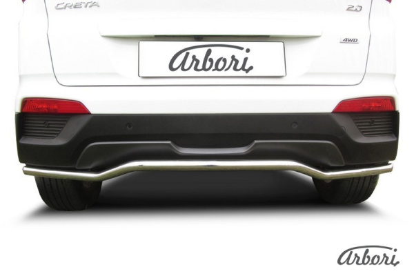 Защита заднего бампера Arbori d42 "скоба" HYUNDAI Creta 4WD 2016-