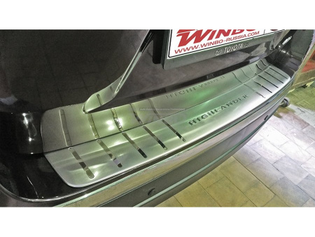 Toyota Highlander, Kluger (2007-2012) накладка на задний бампер из нержавеющей стали