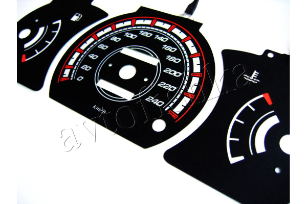 Mitsubishi Lancer 1992-1995 светодиодные шкалы (циферблаты) на панель приборов