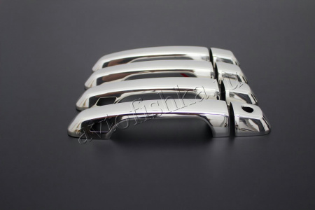 Toyota Land Cruiser Prado 150 (10-) накладки на наружние ручки дверей из нержавеющей стали, комплект 8 предметов