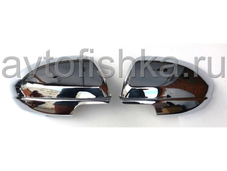 Mazda 6 седан (2007-) хромированные накладки на дверные боковые зеркала, комплект 2 шт.