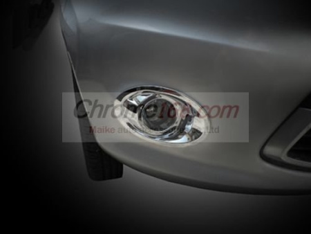 Ford Fiesta (08-) седан хромированные накладки на противотуманные фары, комплект 2 шт.