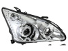 Lexus RX330, RX350 (2003-2008) фары передние линзовые хромированные, со светящимися ободками и светодиодной подсветкой, комплект 2 шт.