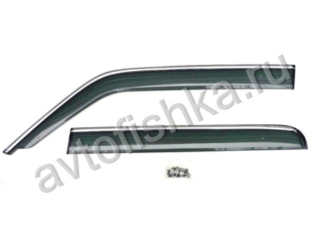 Jeep Patriot (2008-) дефлекторы окон тонированные с хромированным молдингом