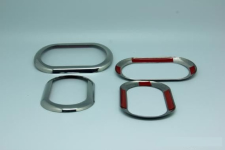 Renault Sandero (2006-) рамки на внутренние ручки дверей из нержавеющей стали, 4 шт.