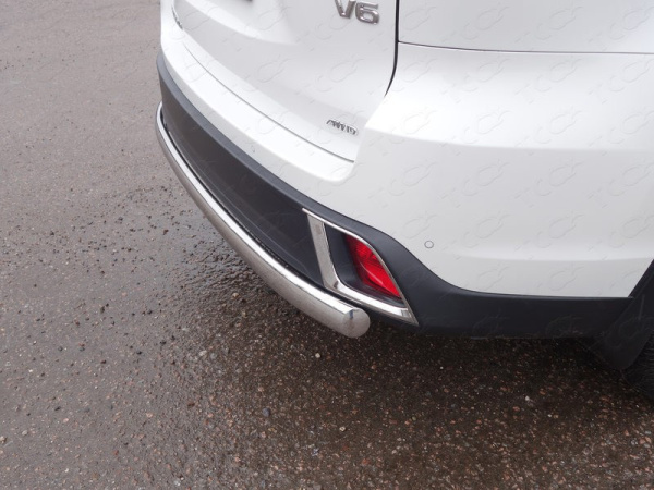 Toyota Highlander (17–) Защита передняя нижняя (овальная с ДХО) 75х42 мм