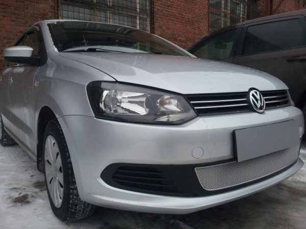 Volkswagen Polo (10–) Защита радиатора Premium, хром