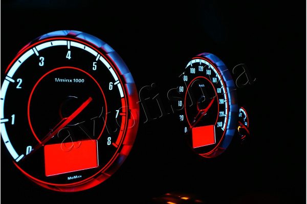 Ford Mondeo MK3 светодиодные шкалы (циферблаты) на панель приборов - дизайн 3