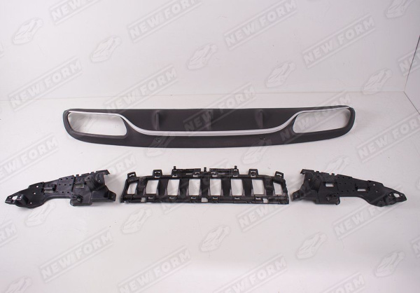 Mercedes-Benz C-Klasse W205 Coupe 2014 - 2018 Диффузор заднего бампера 6.3 AMG хром