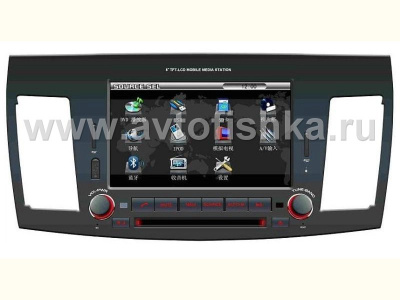 Mitsubishi Lancer X автомагнитола с GPS навигацией, штатное головное устройство с HD экраном 8", PMS TNS-8091GB, TC-8094, DID7027.