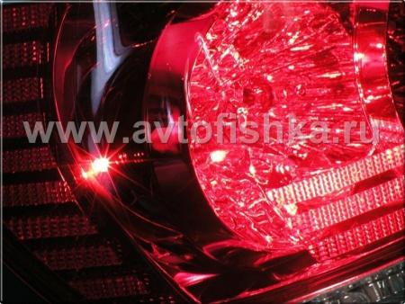 Toyota Camry 30 (02-04) фонари задние светодиодные красно-хромированные, комплект 2 шт.