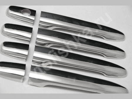 Mitsubishi Lancer 9 (2004-2008) накладки на ручки дверей из нержавеющей стали, 4 шт.