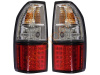 Toyota Land Cruiser Prado FJ90 (96-02) фонари задние светодиодные красно-белые прозрачные, комплект 2 шт.