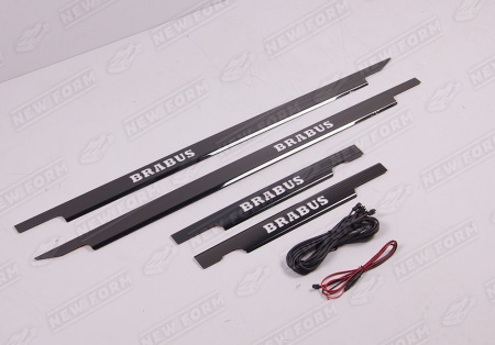 Mercedes-Benz G-Klasse W463 1990 - 2018 Накладки на пороги с подсветкой Brabus черные