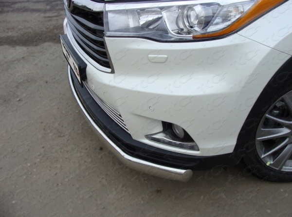 Toyota Highlander (14–) Защита передняя нижняя (овальная) 75х42 мм