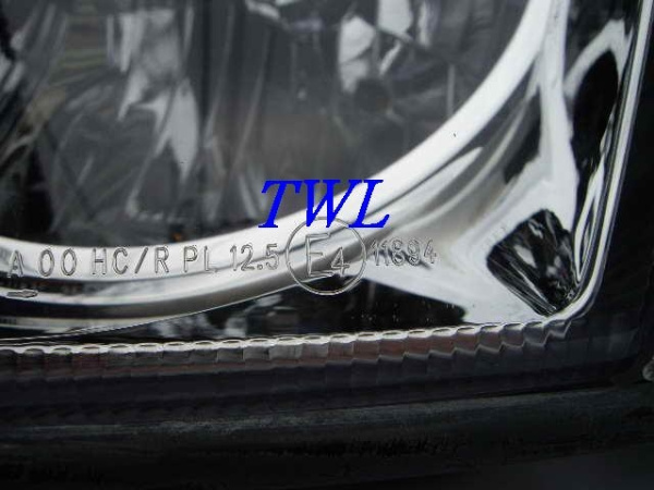 Mercedes SLK R170 (98-04) фары передние хромированные, с поворотниками, комплект 2 шт.