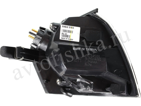 Mercedes C-class W202 (93-99) поворотники угловые прозрачные черные, комплект 2 шт.