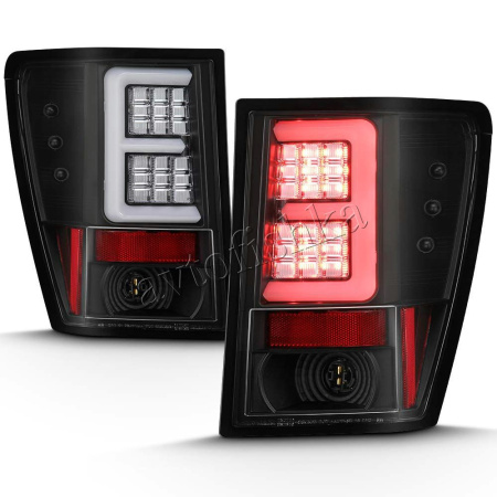 Jeep Grand Cherokee (04-) фонари задние светодиодные черные TUB дизайн