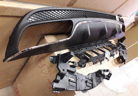 Mercedes-Benz C-Klasse W205 рестайлинг 2018 - 2021 Диффузор заднего бампера 6.3 AMG хром