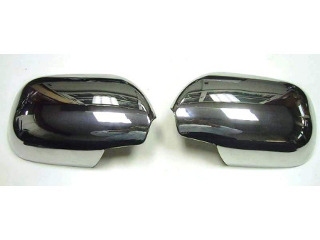 Toyota Land Cruiser Prado 120 (2002-) хромированные пластиковые накладки на боковые зеркала, комплект 2 шт.