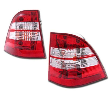 Mercedes ML W163 (98-05) фонари задние красно-белые, комплект 2 шт.