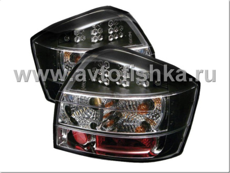 Audi A4 (01-05) черные светодиодные фонари, комплект 2 шт.