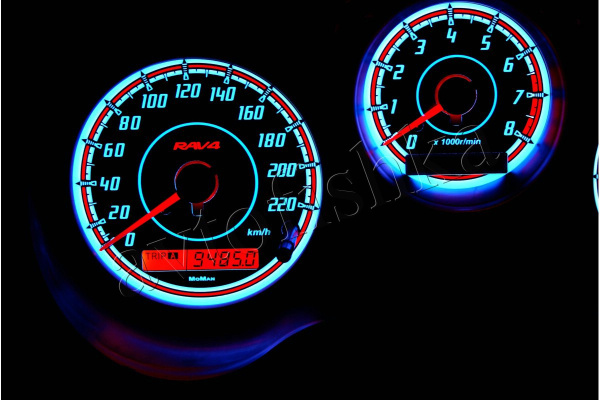 Toyota RAV4 II светодиодные шкалы (циферблаты) на панель приборов