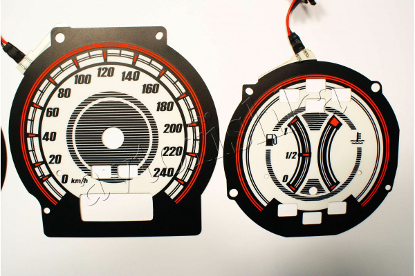 Honda Accord (98-03) светодиодные шкалы (циферблаты) на панель приборов - дизайн 2