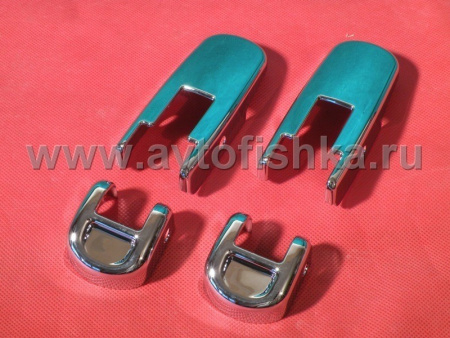 Hummer H2 (02-08) хромированные накладки на замки капота, комплект 2 шт.