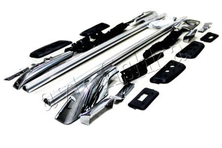 Toyota Land Cruiser 200 (08-/12-/15-) рейлинги продольные на крышу, алюминиевые хромированные, комплект.