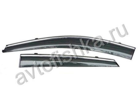 Hyundai IX35 (2010-) дефлекторы окон тонированные с хромированным молдингом