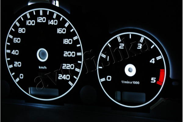 Mercedes ML W163 светодиодные шкалы (циферблаты) на панель приборов