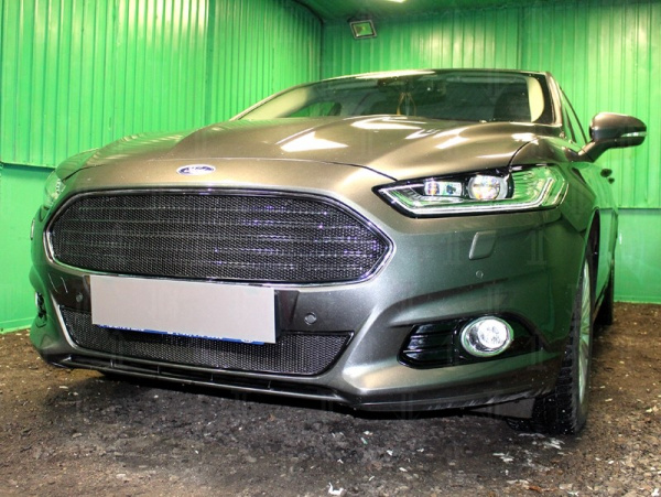 Ford Mondeo (14–) Защита радиатора Premium, чёрная, низ (3D)