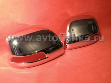 Toyota Land Cruiser 200 (12-/17-) накладки на боковые зеркала хромированные, комплект 2 шт.,