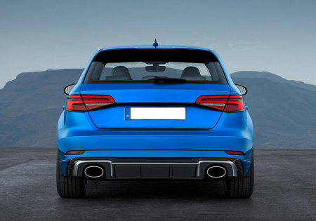 Черный диффузор RS3 для Audi A3 S-line 2017-2020