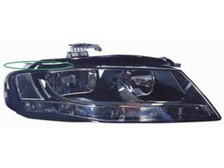 AUDI A4 (07-) передние черные фары правая + левая с мотором электрокорректора комплект 2 шт.