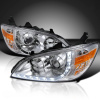 Honda Civic, Ferio (2003-2005) передние фары линзованные хром с ходовыми огнями