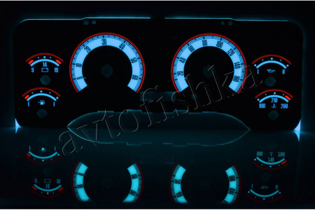 Jeep Wrangler TJ светодиодные шкалы (циферблаты) на панель приборов
